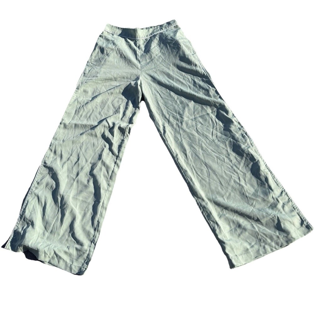 Jason Wu Pajama Pants‎ Trousers Comfy NWOT Sage White Stripe Wide Leg Size Small